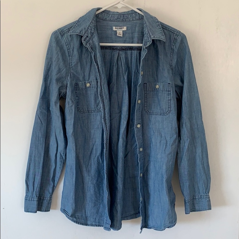 Old Navy denim button down top